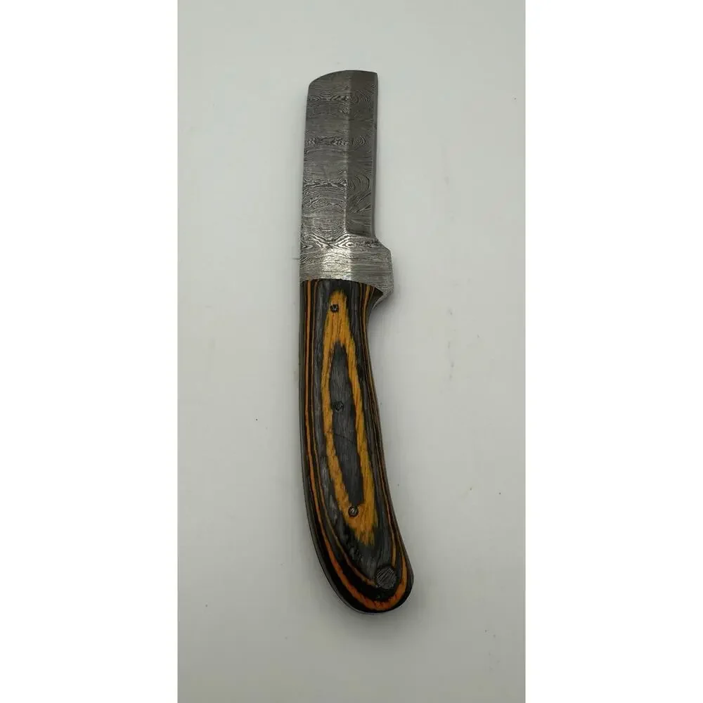 Handmade Damascus Steel Fixed Blade Knife w/ Leather Sheath – Pakistan Made NEW